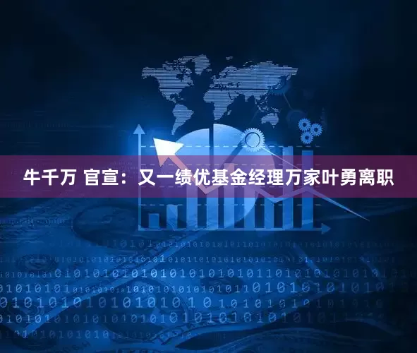 牛千万 官宣：又一绩优基金经理万家叶勇离职