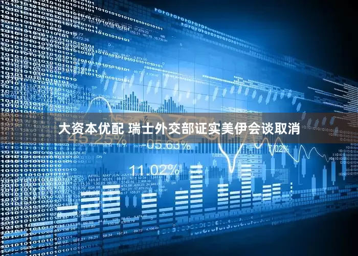 大资本优配 瑞士外交部证实美伊会谈取消